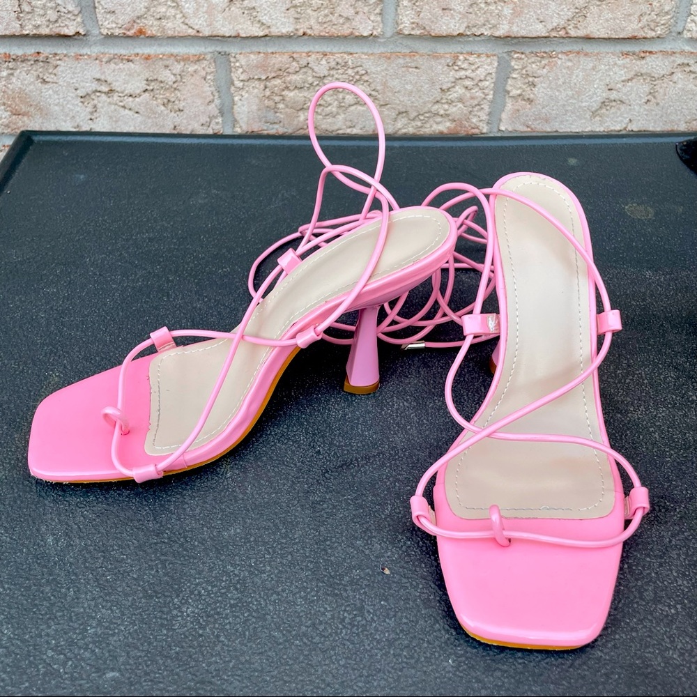 Pink high heels perfect for summer
